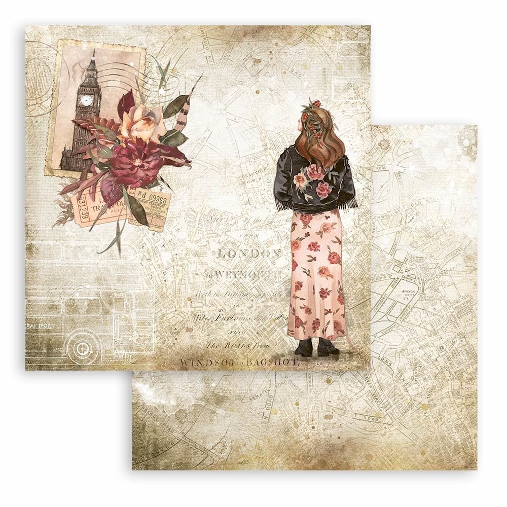 Scrapbook papier 20,3x20,3 cm Our Way - Stamperia