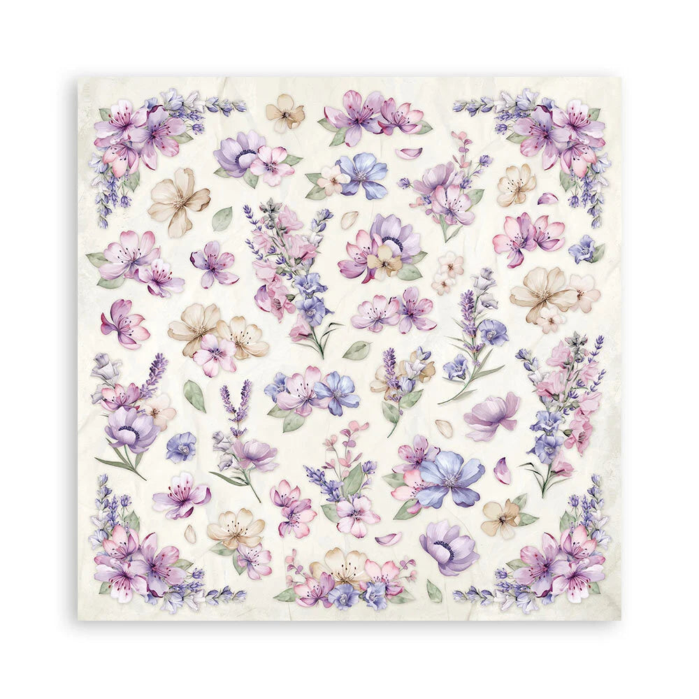 Scrapbook papier 20,3x20,3 cm Lavender - Stamperia