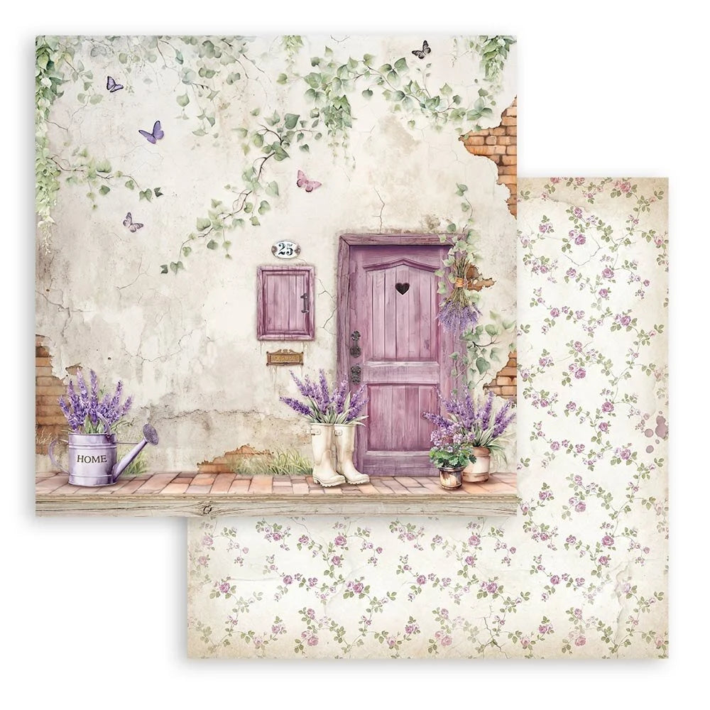 Scrapbook papier 20,3x20,3 cm Lavender - Stamperia
