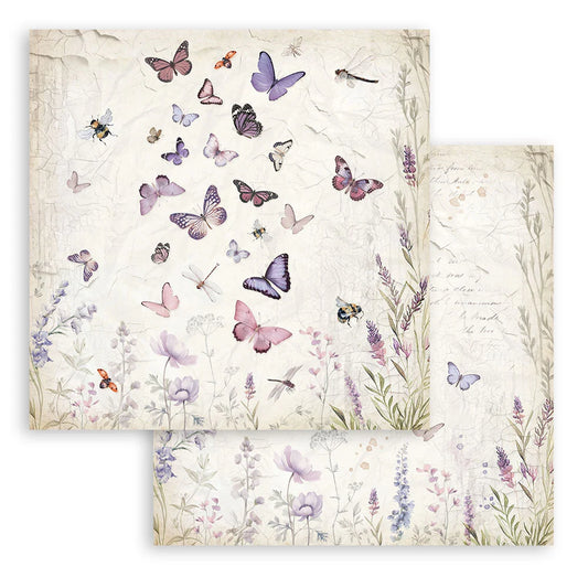 Scrapbook papier 20,3x20,3 cm Lavender - Stamperia