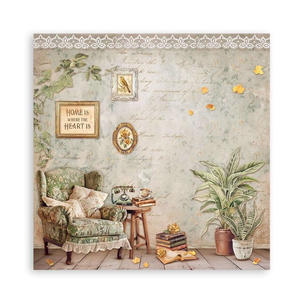 Scrapbook papier 20,3x20,3 cm eenzijdig Golden Harmony - Stamperia