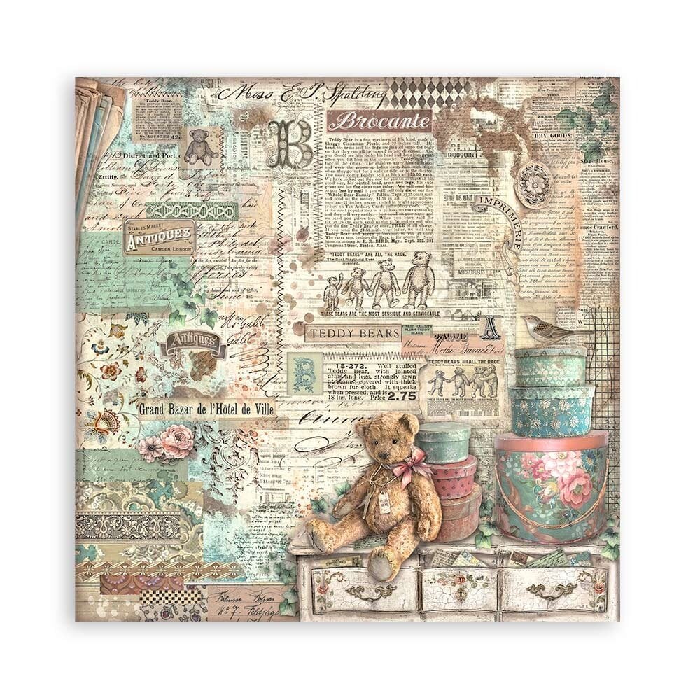 Scrapbook papier 20,3x20,3 cm eenzijdig Brocante Antiques - Stamperia