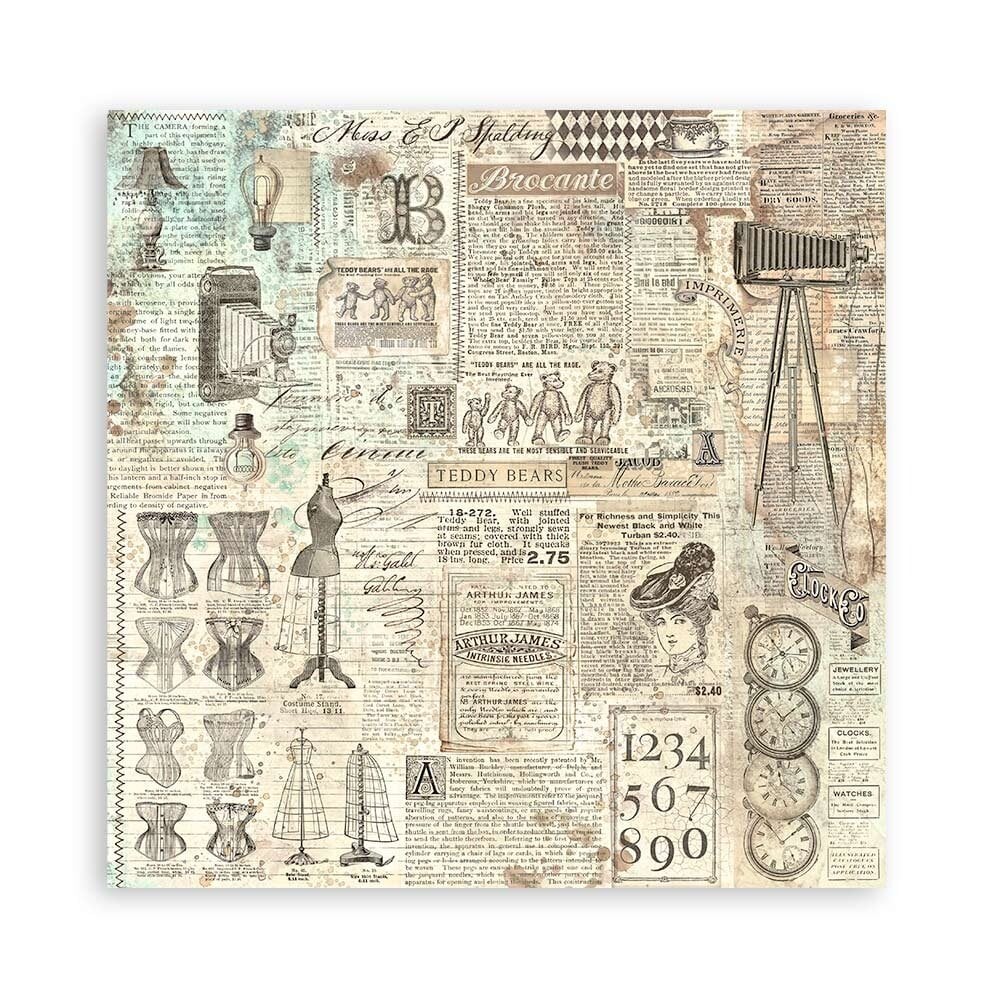 Scrapbook papier 20,3x20,3 cm eenzijdig Brocante Antiques - Stamperia