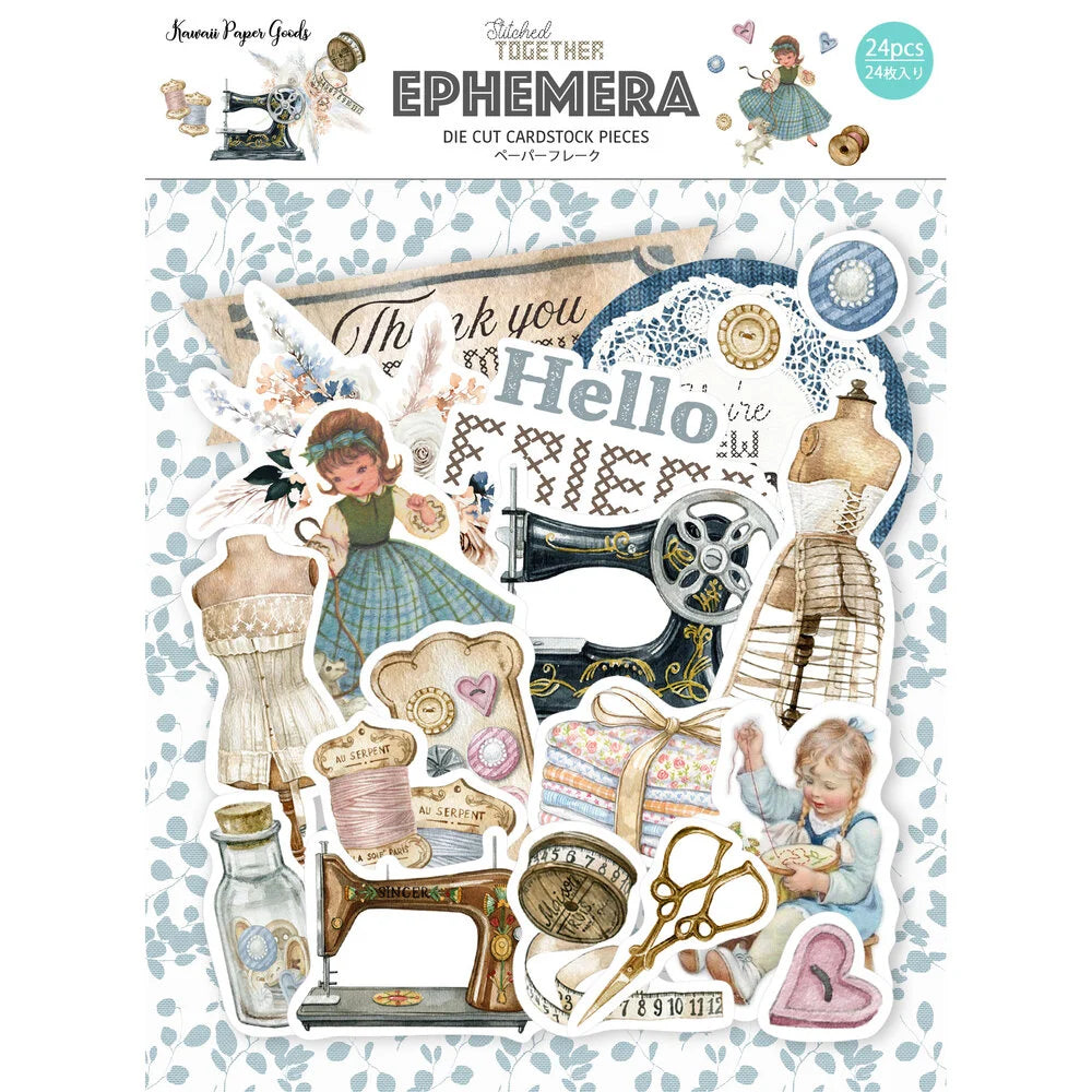 Labels Ephemera Stitched Together - Memory Place