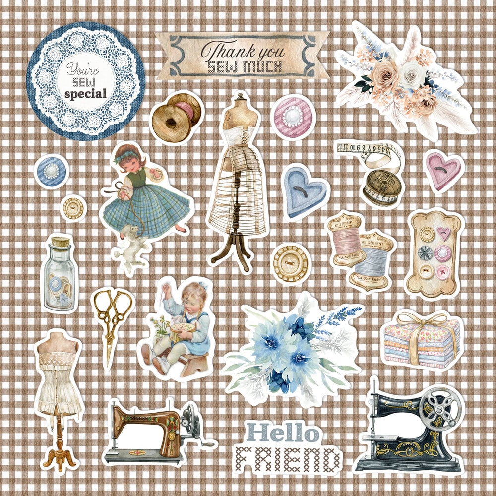 Labels Ephemera Stitched Together - Memory Place