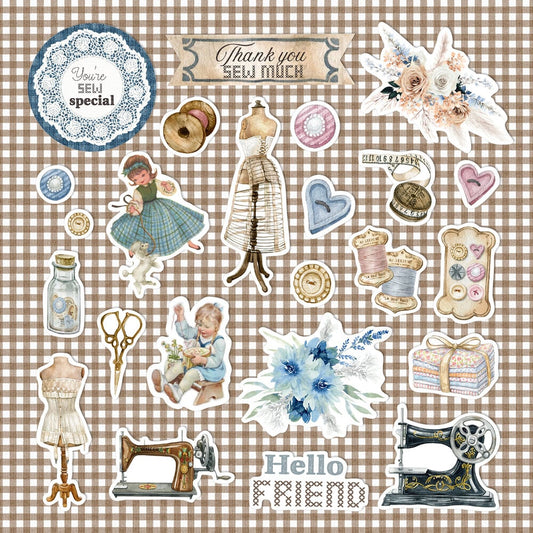 Labels Ephemera Stitched Together - Memory Place