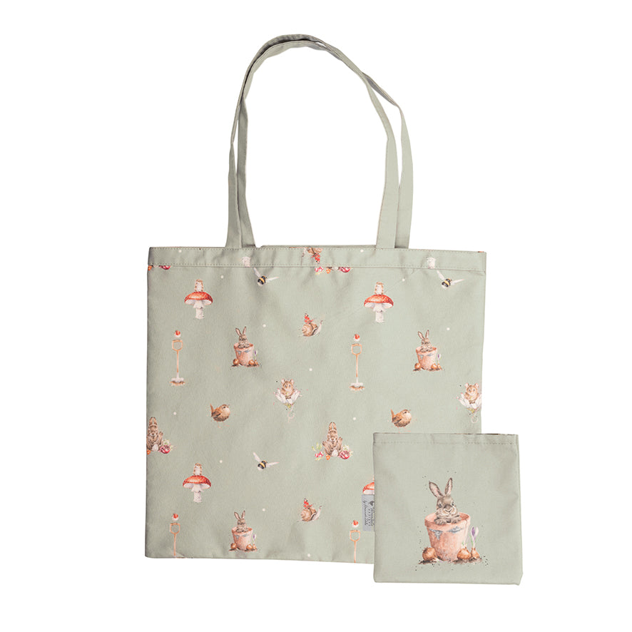 Opvouwbare shopper Konijn Garden Friends - Wrendale