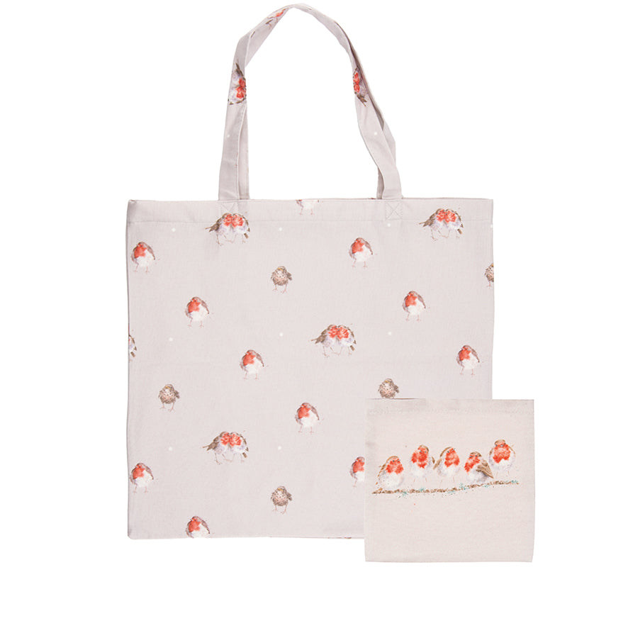 Opvouwbare shopper Roodborstjes Jolly Robin - Wrendale