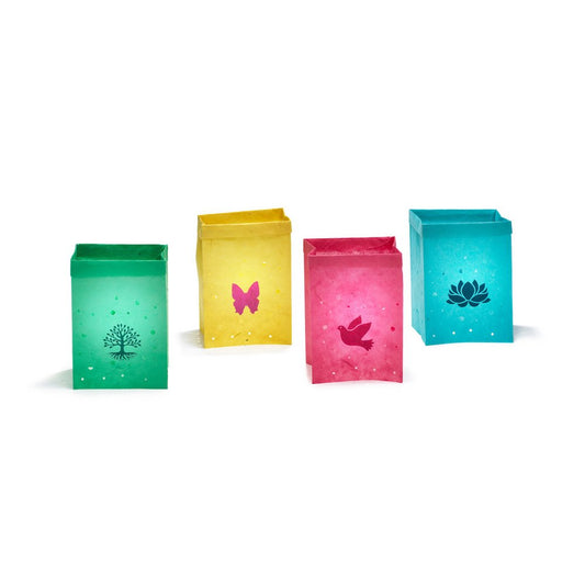 Set van 4 lichtzakjes Kleurrijk - Koperberg