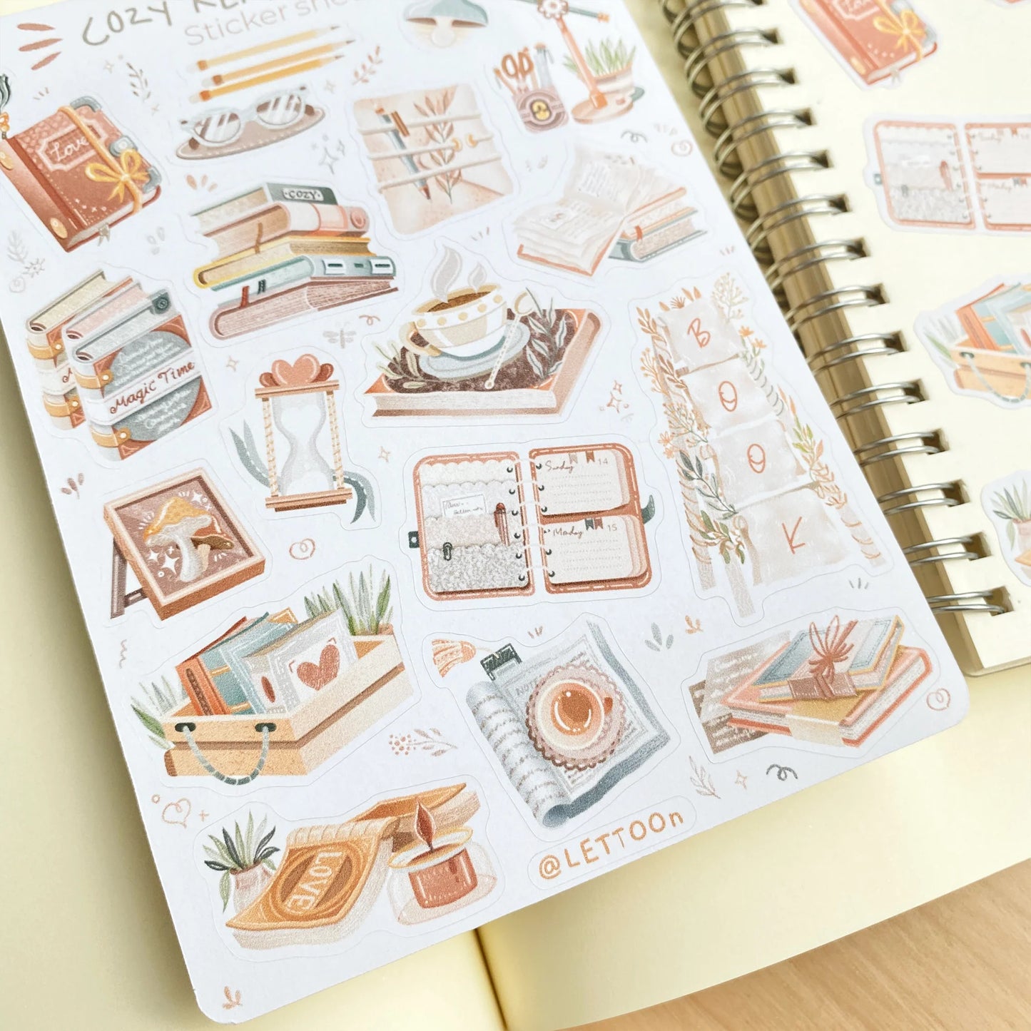 Stickervel Reading Time Cozy Reading Time - LETTOOn