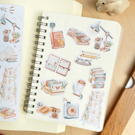 Stickervel Reading Time Cozy Reading Time - LETTOOn