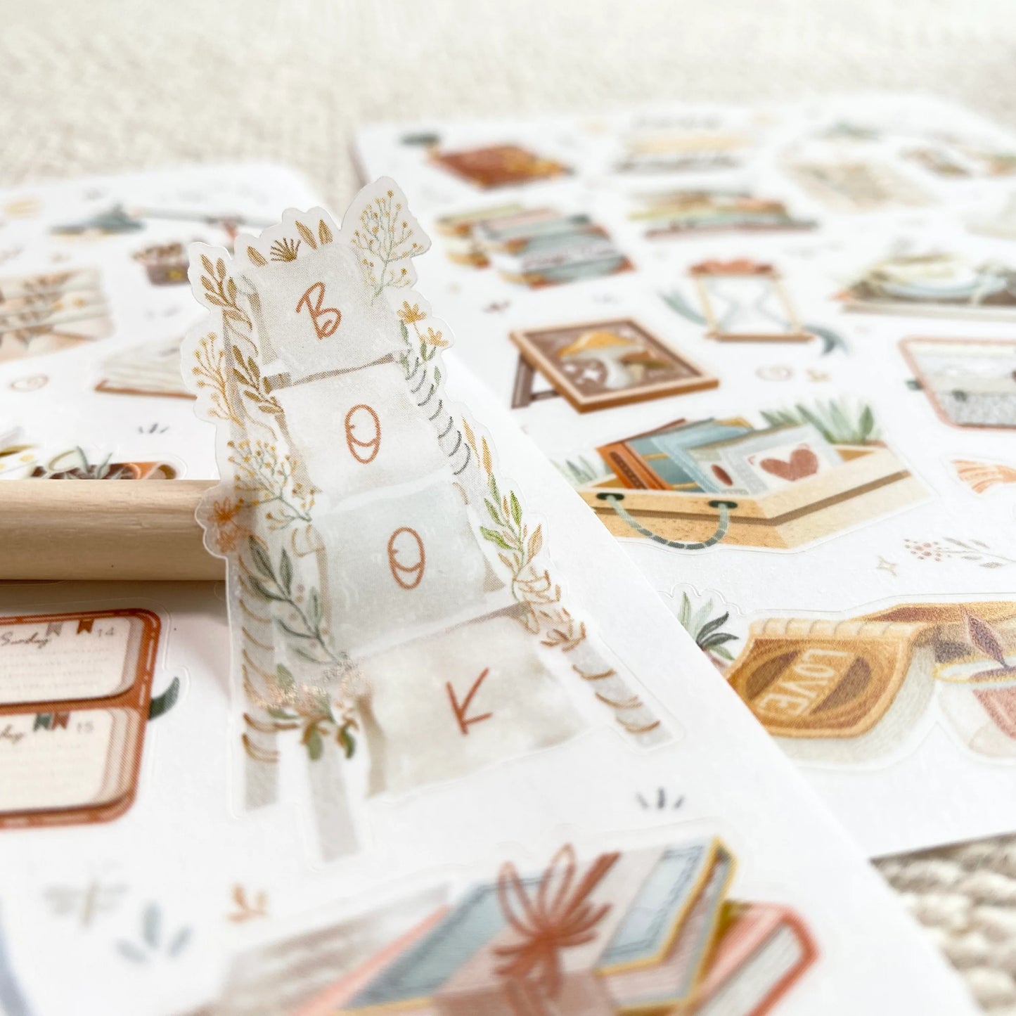 Stickervel Reading Time Cozy Reading Time - LETTOOn
