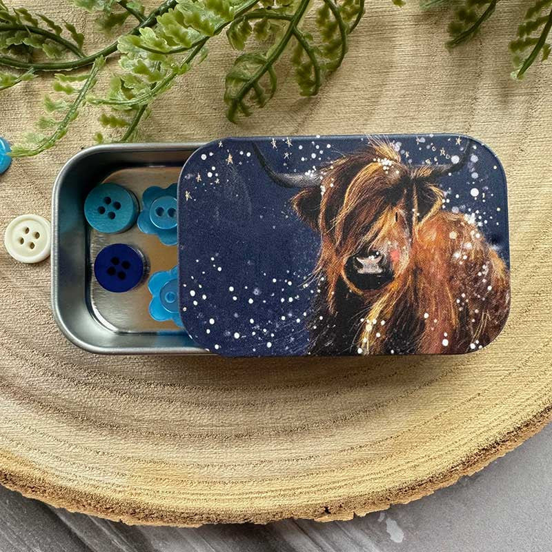 Mini blikje Highland Cow - Alex Clark