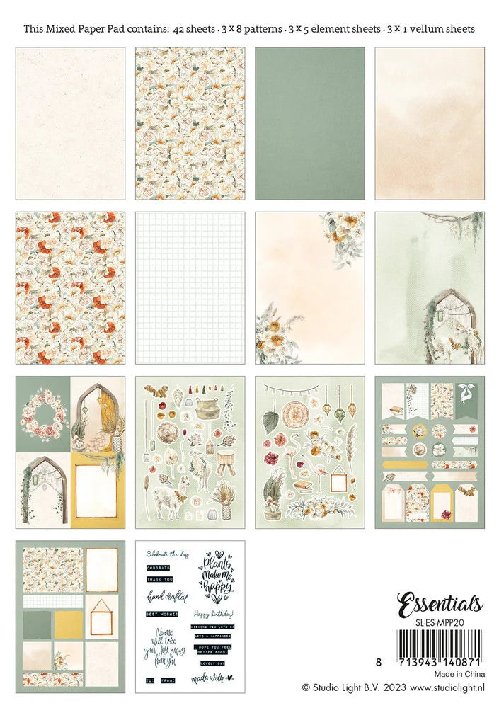 Mixed Paper Pad Essentials Bohemian Spring - Studio Light