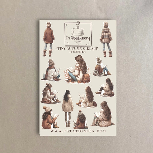 Stickervel Tiny Autumn Girls - T's Stationery