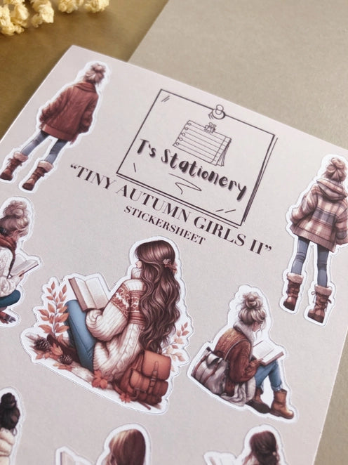Stickervel Tiny Autumn Girls - T's Stationery
