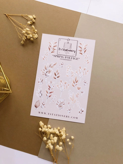 Stickervel Spring Foliage - T's Stationery