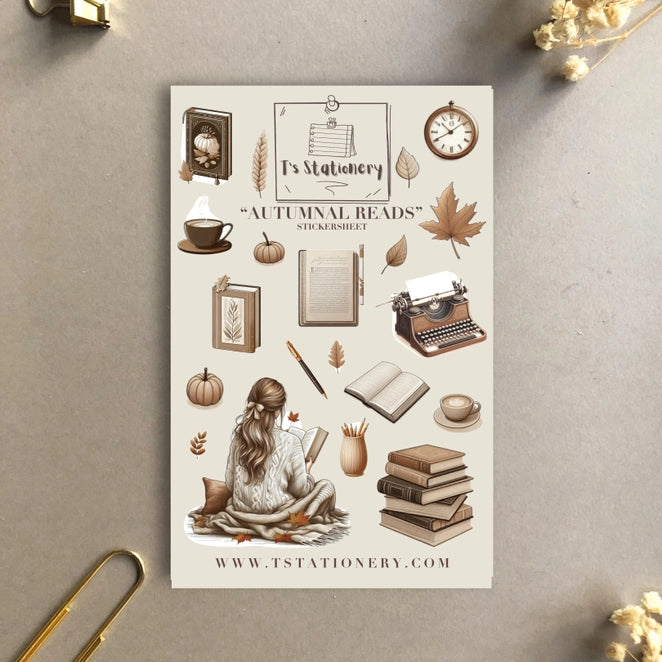 Stickervel Autumnal Reads - T's Stationery