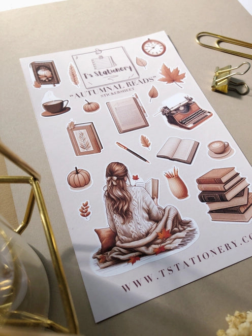 Stickervel Autumnal Reads - T's Stationery