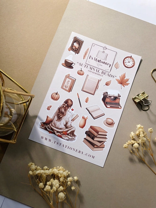 Stickervel Autumnal Reads - T's Stationery