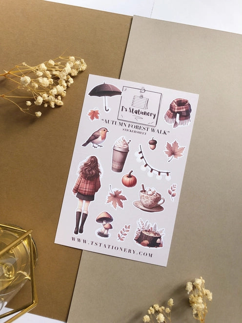 Stickervel Autumnal Forest Walk - T's Stationery