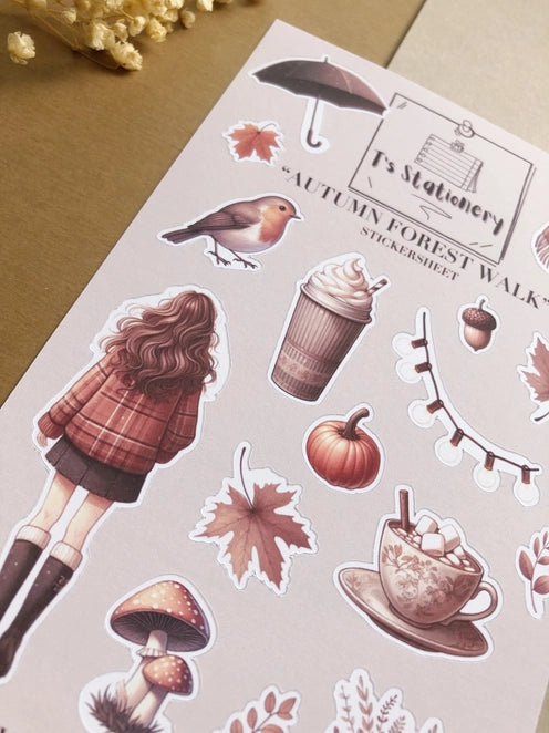 Stickervel Autumnal Forest Walk - T's Stationery