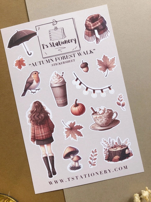 Stickervel Autumnal Forest Walk - T's Stationery