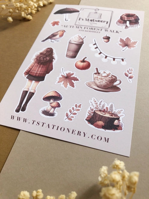 Stickervel Autumnal Forest Walk - T's Stationery