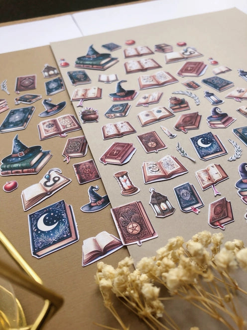Stickerpakket XL Witchy Books - T's Stationery