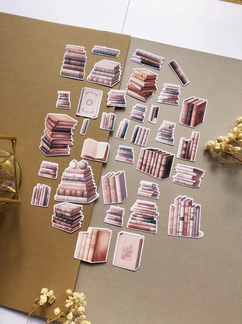 Stickerpakket Old Aesthetic Books - T's Stationery