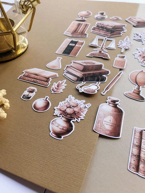 Stickerpakket Light Academia - T's Stationery