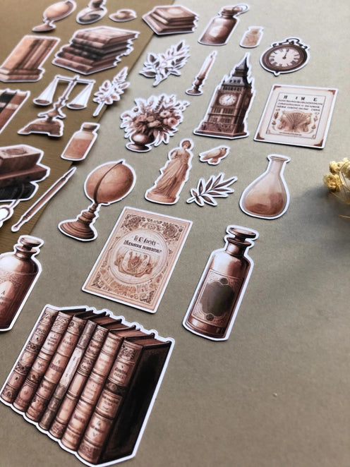 Stickerpakket Light Academia - T's Stationery