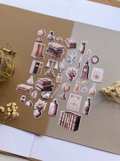 Stickerpakket Light Academia - T's Stationery