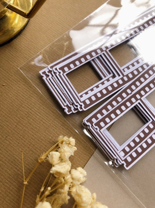 Stickerpakket Chocoladebruine Filmstrips - T's Stationery
