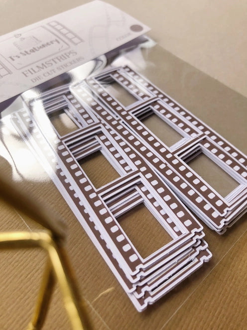Stickerpakket Chocoladebruine Filmstrips - T's Stationery
