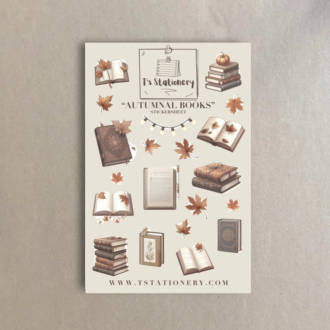 Stickervel Autumnal Books - T's Stationery