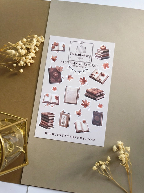 Stickervel Autumnal Books - T's Stationery