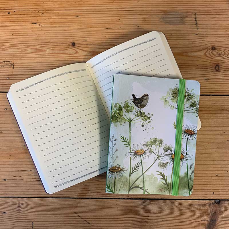 Chunky notitieboekje Wren and Daisies - Alex Clark
