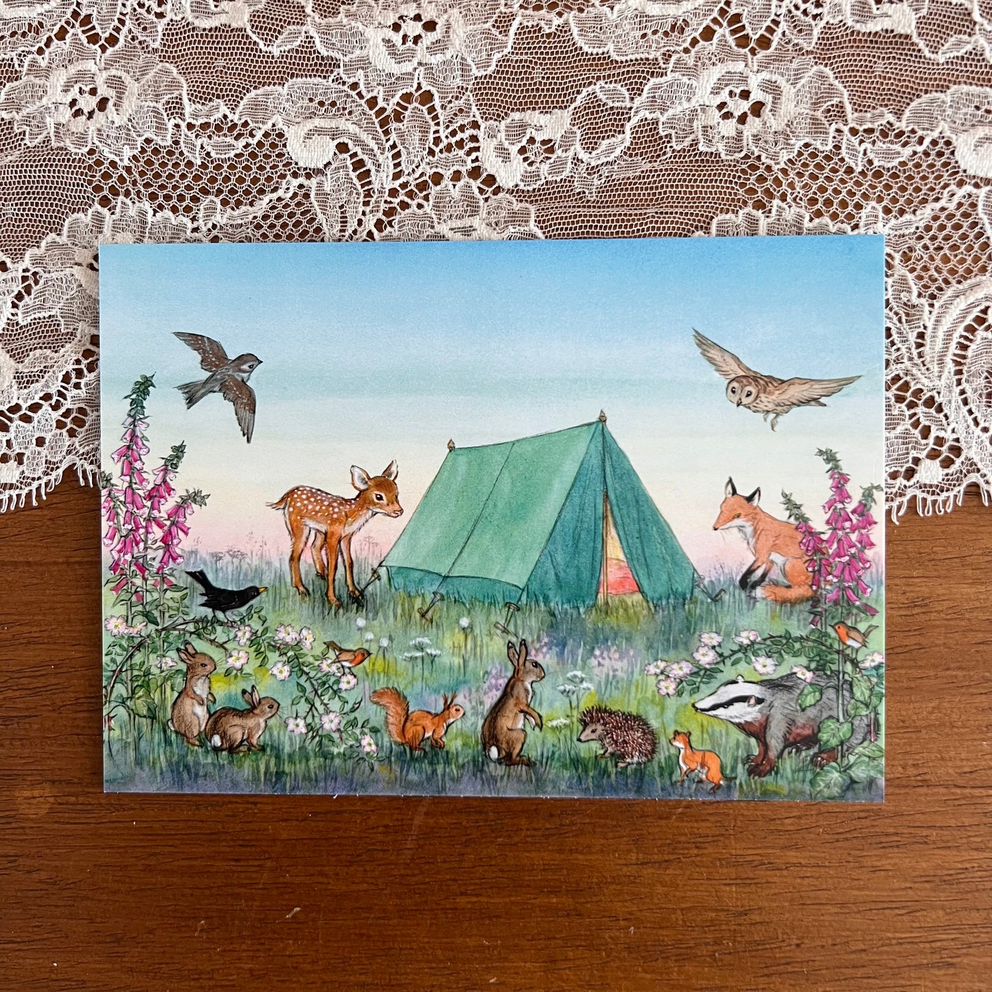 Kaart Two in a tent - Molly Brett