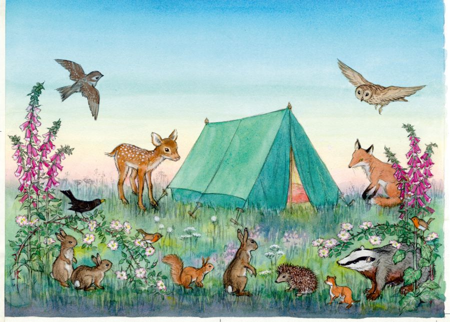 Kaart Two in a tent - Molly Brett