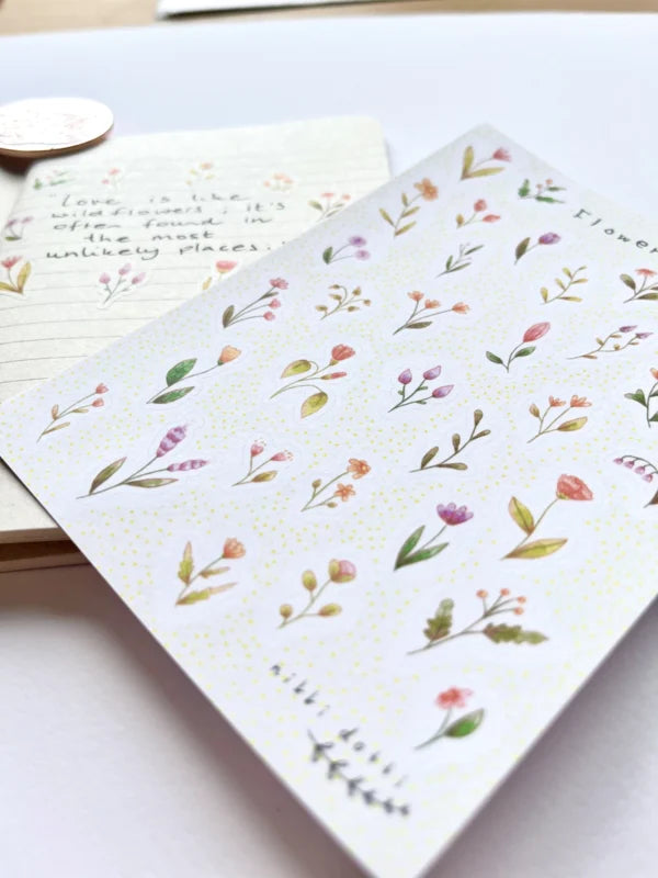 Stickervel Flowers - Nikki Dotti