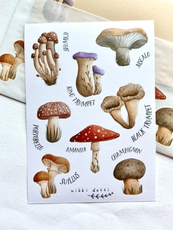 Stickervel Mushrooms - Nikki Dotti