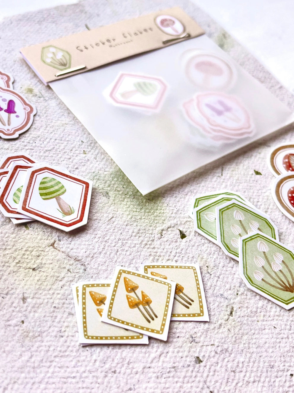 Sticker Flakes Mushrooms - Nikki Dotti