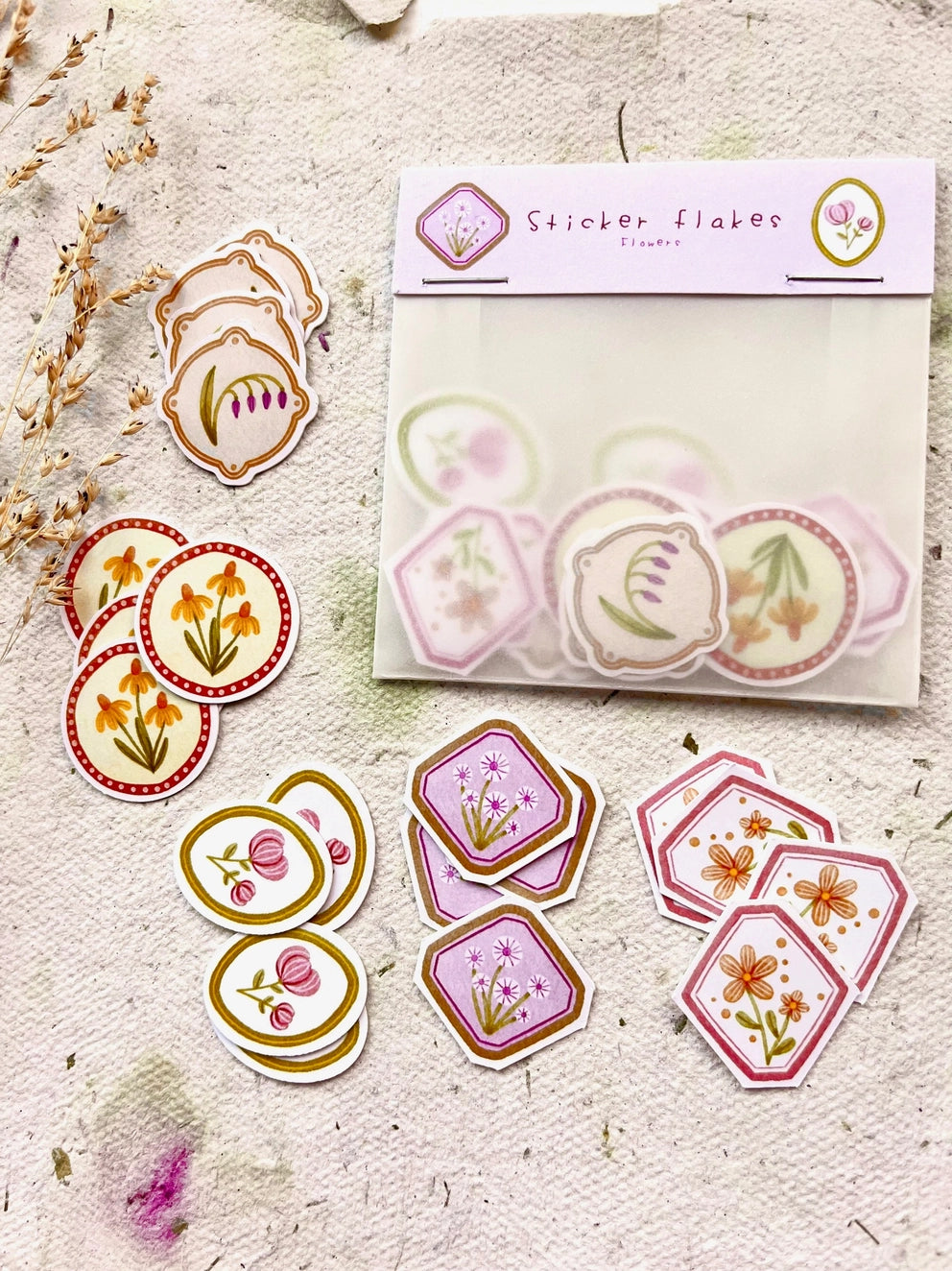 Sticker Flakes Flowers - Nikki Dotti