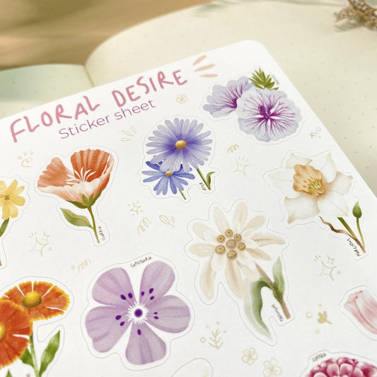 Stickervel Flower Desire - LETTOOn