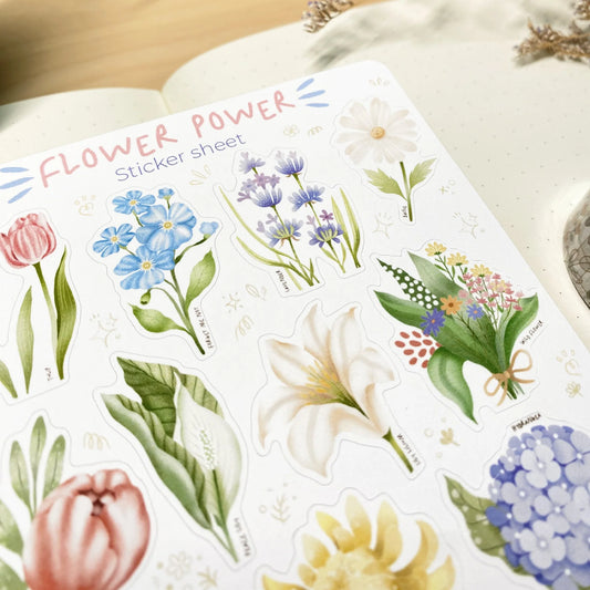 Stickervel Flower Power - LETTOOn