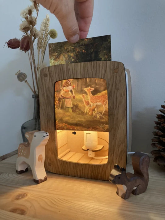 Kaartenlamp Eiken - het Houtlokael