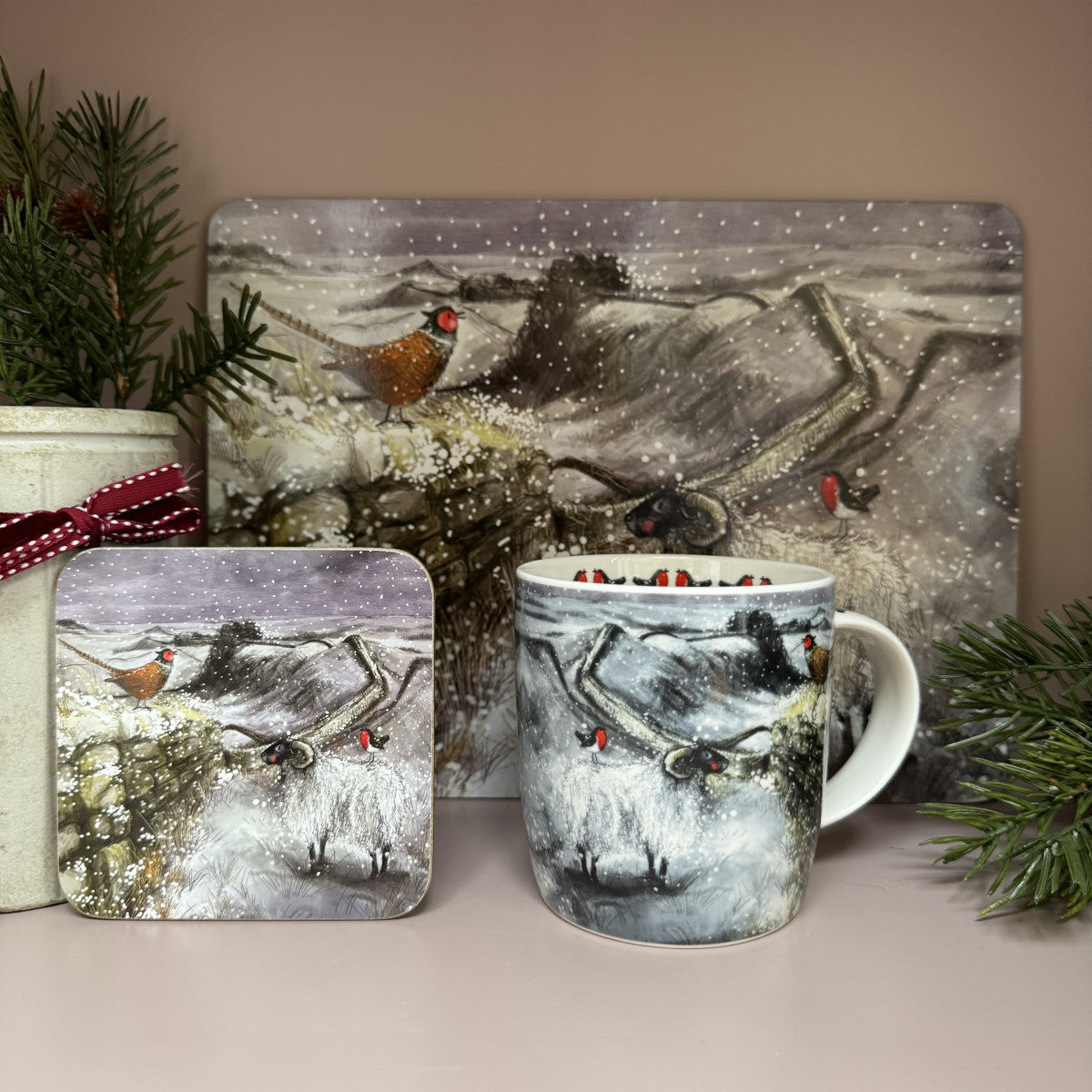 Onderzetter Snowfall on the Wall - Alex Clark