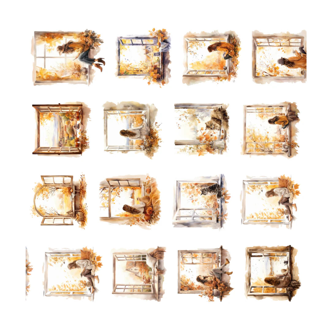 PET tape Autumn Windows 1 meter - Penpaling Paula