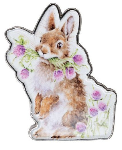 Pin Konijn Head Clover Heels - Wrendale